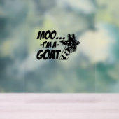 Moo... Ich bin Zoogoer Funny Giraffe Z Acrylschild (Neutral)