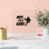 Moo... Ich bin Zoogoer Funny Giraffe Z Acrylschild (Hochzeit)