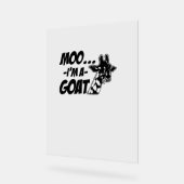 Moo... Ich bin Zoogoer Funny Giraffe Z Acrylschild (Winkel)