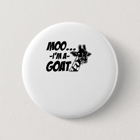 Moo... Ich bin Zoogoer Funny Giraffe Z Button (Vorderseite)