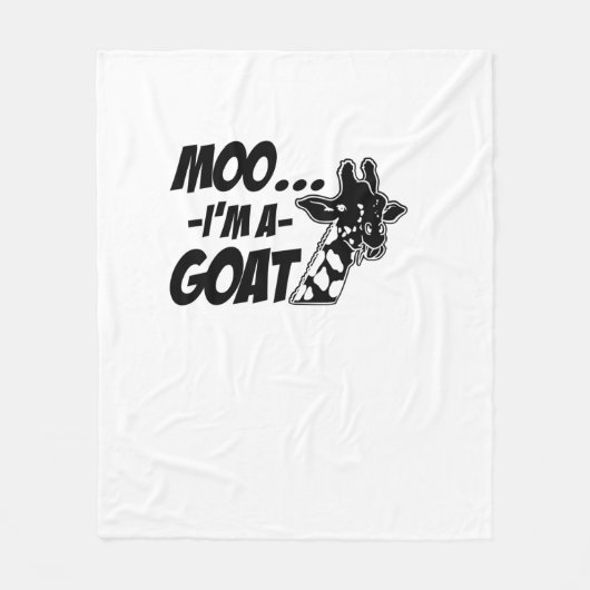 Moo... Ich bin Zoogoer Funny Giraffe Z Fleecedecke (Vorderseite)
