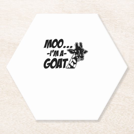 Moo... Ich bin Zoogoer Funny Giraffe Z Untersetzer (Vorderseite)