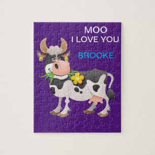 "MOO" ICH LIEBE, DASS DU PUZZLE PERSONALISIERT.