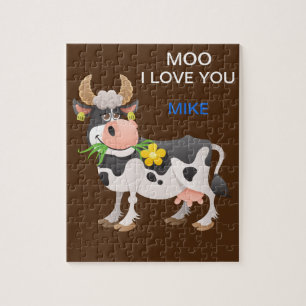 "MOO" ICH LIEBE, DASS SIE PUZZLE PERSONALISIERT.