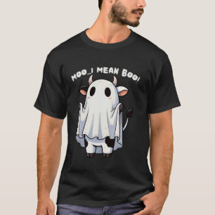 Moo ich meine Boo Lustige Kuh Geist Halloween 2024 T-Shirt
