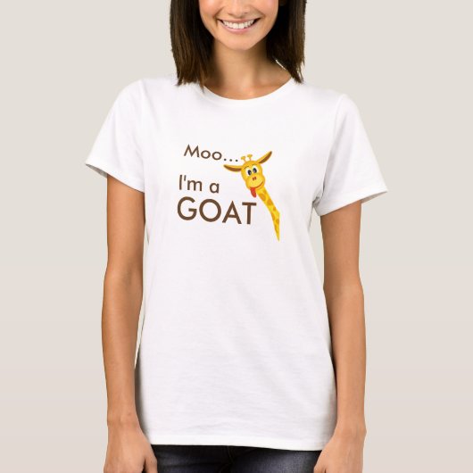 MOO… Im eine Ziege… Giraffen-T - Shirt (Vorderseite)