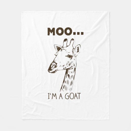 Moo I'm Goat Funny Graphic Giraffe Vintag Fleecedecke (Vorderseite)