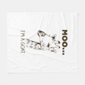 Moo I'm Goat Funny Graphic Giraffe Vintag Fleecedecke (Vorderseite (Horizontal))