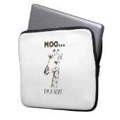 Moo I'm Goat Funny Graphic Giraffe Vintag Laptopschutzhülle (Vorderseite Links)