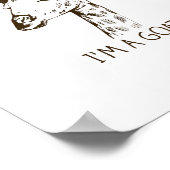 Moo I'm Goat Funny Graphic Giraffe Vintag Poster (Ecke)