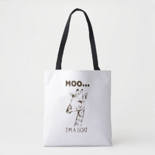 Moo I'm Goat Funny Graphic Giraffe Vintag Tasche