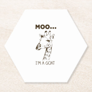 Moo I'm Goat Funny Graphic Giraffe Vintag Untersetzer