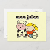 Moo Juice Tshirts und Geschenke Postkarte (Vorne/Hinten)