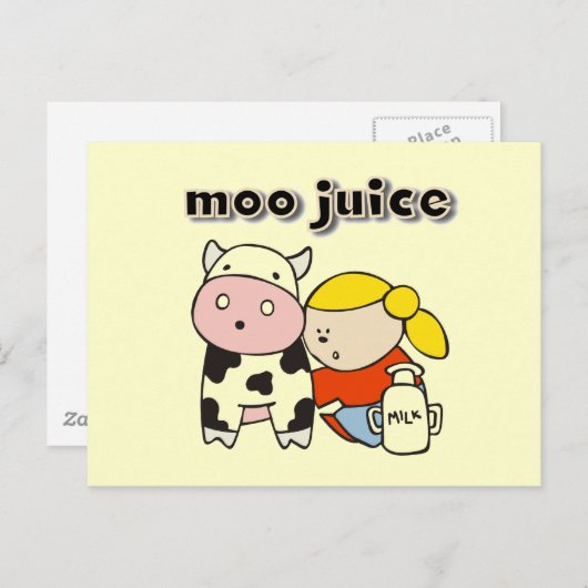 Moo Juice Tshirts und Geschenke Postkarte (Vorne/Hinten)