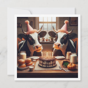 Moo, komm schon vorbei! Kuhgeburtstag, BauernGebur Karte