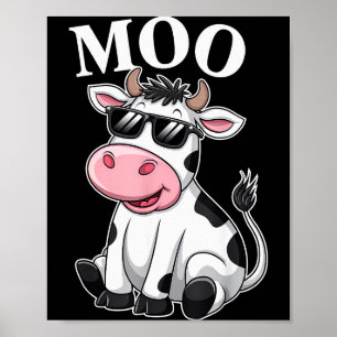 Moo Kuh - Lustige Bauer Kuh Für Männer Frauen Kind Poster