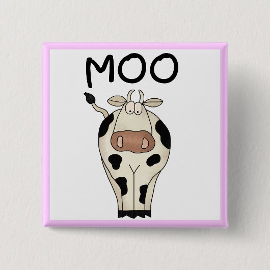 MOO-Kuh-T-Shirts und Geschenke Button (Vorderseite)