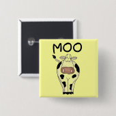 MOO-Kuh-T-Shirts und Geschenke Button (Vorne & Hinten)