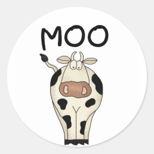 MOO-Kuh-T-Shirts und Geschenke Runder Aufkleber