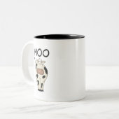 MOO-Kuh-T-Shirts und Geschenke Zweifarbige Tasse (Vorderseite Links)