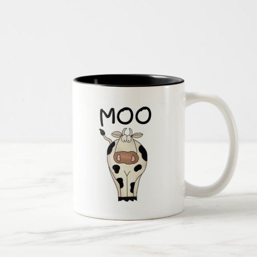 MOO-Kuh-T-Shirts und Geschenke Zweifarbige Tasse (Rechts)