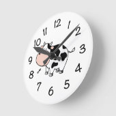 MOO-Kuh-Uhr Runde Wanduhr (Winkel)