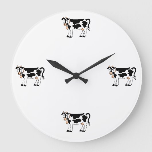 MOO-Kühe Große Wanduhr (Vorderseite)