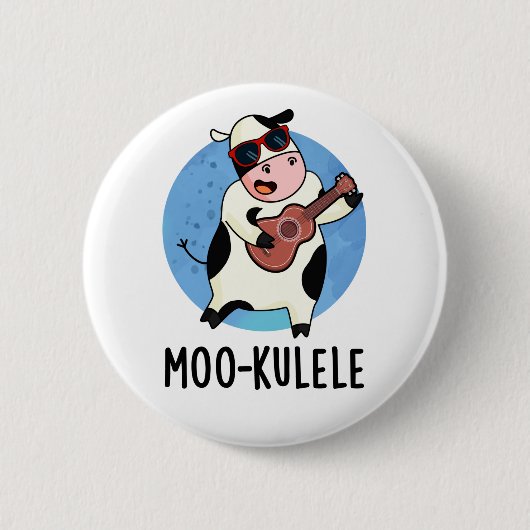 Moo-kulele Funny Ukulele Kuh Pub Button (Vorderseite)
