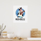 Moo-kulele Funny Ukulele Kuh Pub Poster (Küche)