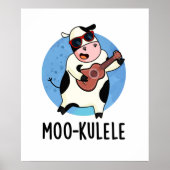 Moo-kulele Funny Ukulele Kuh Pub Poster (Vorne)