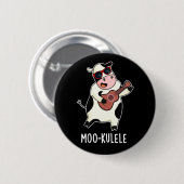 Moo-kulele Funny Ukulele Kuh Pun Dark BG Button (Vorne & Hinten)