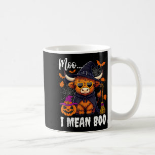 Moo Mean Boo Hexe Highland-Rind Halloween-Kostüm Kaffeetasse