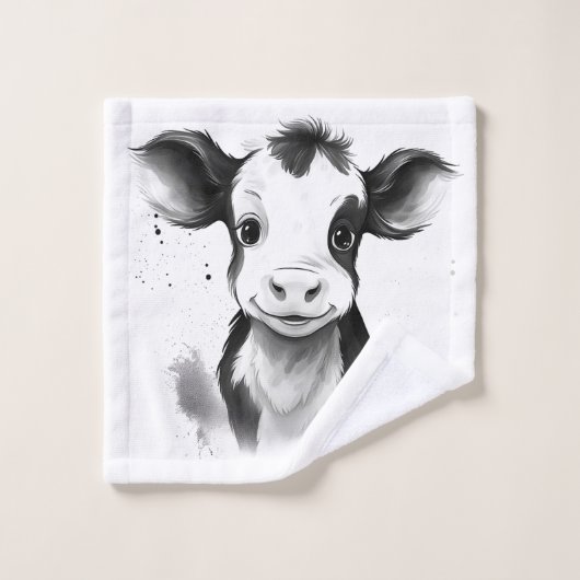 "Moo-Ments of Cleanliness" Handtuch-Set - Frisch Badhandtuch Set (Waschlappen)