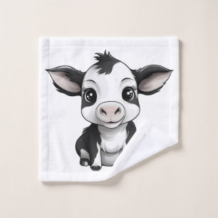 "Moo-Momente der Sauberkeit" Handtuch-Set - Frisch Badhandtuch Set