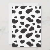 Moo Moo Ich bin zwei Kuh Print Farm Mädchen 2. Geb Einladung (Rückseite)