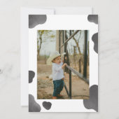 Moo Moo I'm Two Cow 2nd Birthday Einladung (Rückseite)