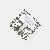 MOO MOO I'm TWO Cow Print birthday Serviette (Ecke)