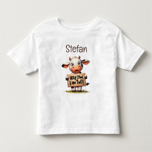 Moo-Moo I'm Two! Kleinkind T-shirt (Vorderseite)