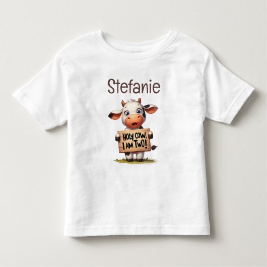 Moo-Moo I'm Two! Kleinkind T-shirt (Vorderseite)