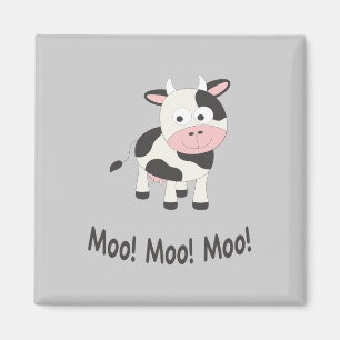 Moo Moo Moo Niedlicher Cartoon Kuh Magnet