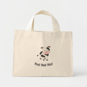 Moo Moo Moo Niedlicher Cartoon Kuh Mini Stoffbeutel