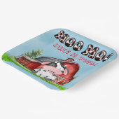 Moo Moo Name ist zwei Kindergeburtstag Party Pappteller (Gewinkelt)