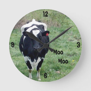 Moo Moo Wall Clock Runde Wanduhr