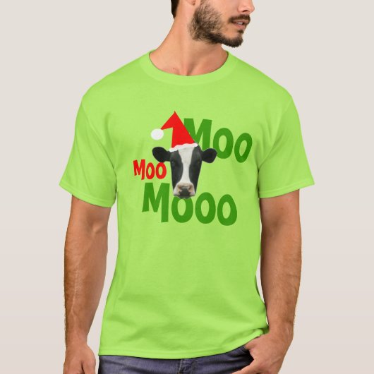 Moo Moo Weihnachten Weihnachtskuh T - Shirt (Vorderseite)