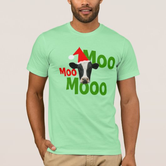 Moo Moo Weihnachten Weihnachtskuh T - Shirt (Vorderseite)