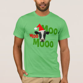 Moo Moo Weihnachten Weihnachtskuh T - Shirt