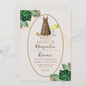 Moo Moo's & Margaritas Birthday Einladung (Vorne/Hinten)