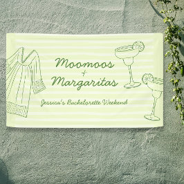 Moo Moos & Margaritas Green Bachelorette Herzlich Banner