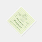 Moo Moos & Margaritas Handgeschriebene Bachelorett Serviette (Ecke)