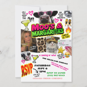 Moo Moos und Margaritas Einladung